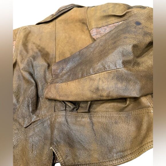 🤠 Vintage Winlit Brown Genuine Leather Western Fringe Jacket | Size M 🤎 - Picture 11 of 13